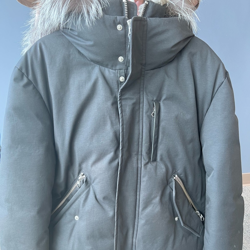 Mackage 2in1 Down Bomber with Hooded Bib and Natural Fur